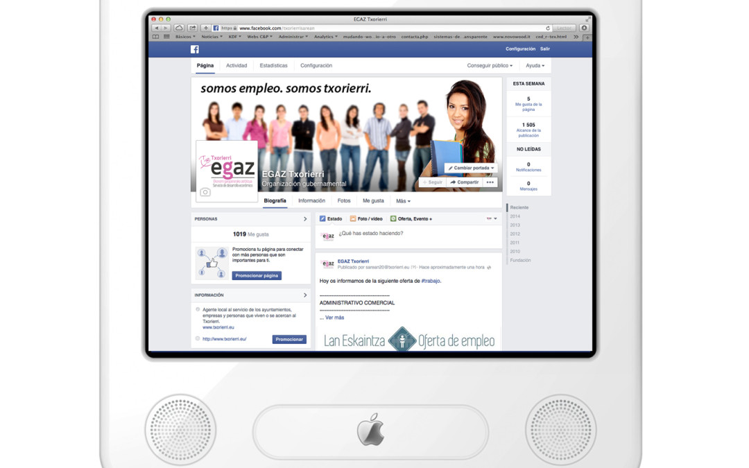 Página de Facebook de Egaz Txorierri