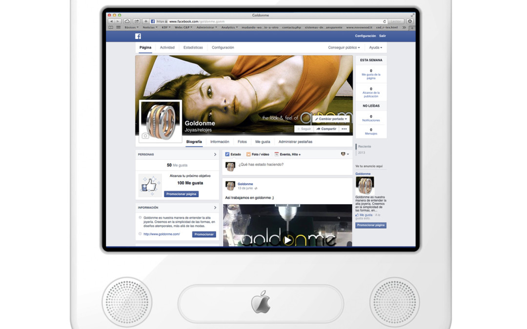 Página de Facebook para Goldonme